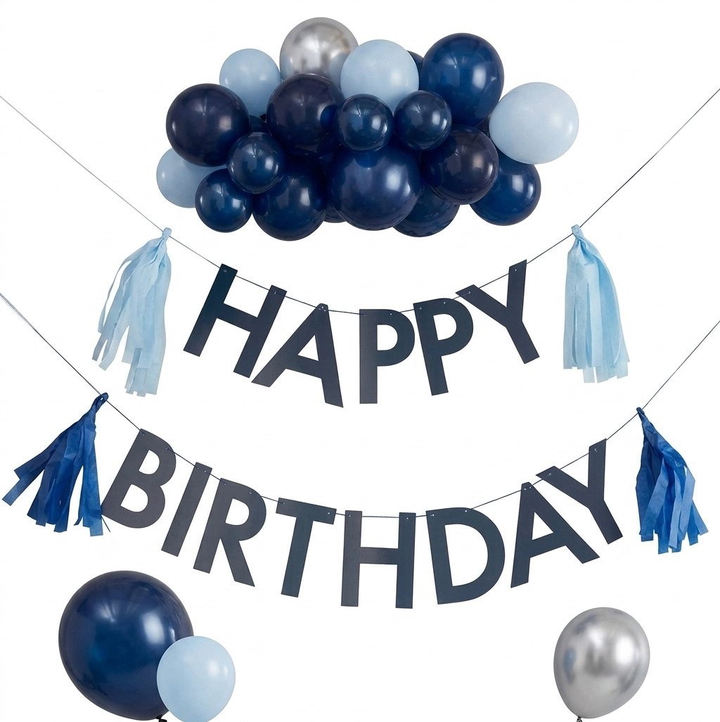 Kit Décoration Anniversaire Bleu
